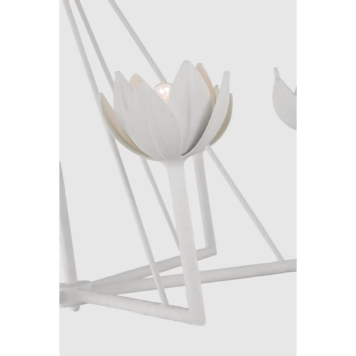 Julie Neill Alberto Large Low Ceiling Chandelier in Plaster White W38.75" x H34.75"