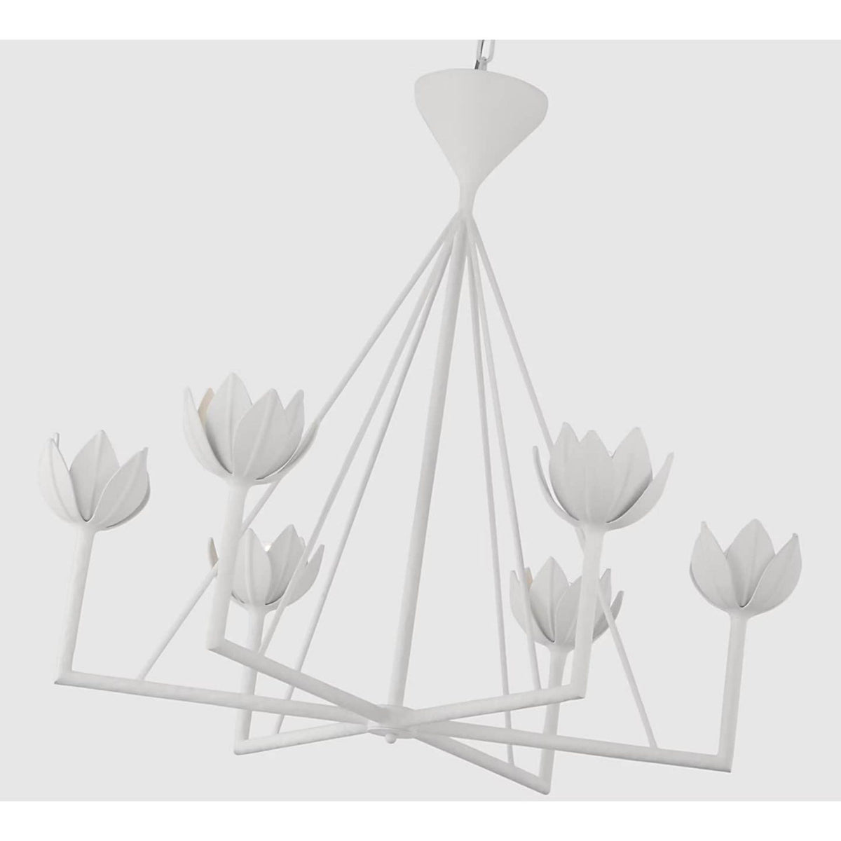 Julie Neill Alberto Large Low Ceiling Chandelier in Plaster White W38.75" x H34.75"