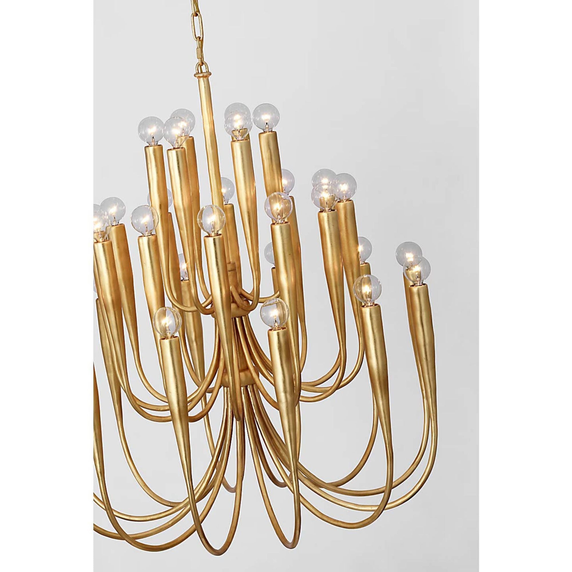 Julie Neill Acadia 30" Medium Chandelier in Antique Gold Leaf W30" x H34"