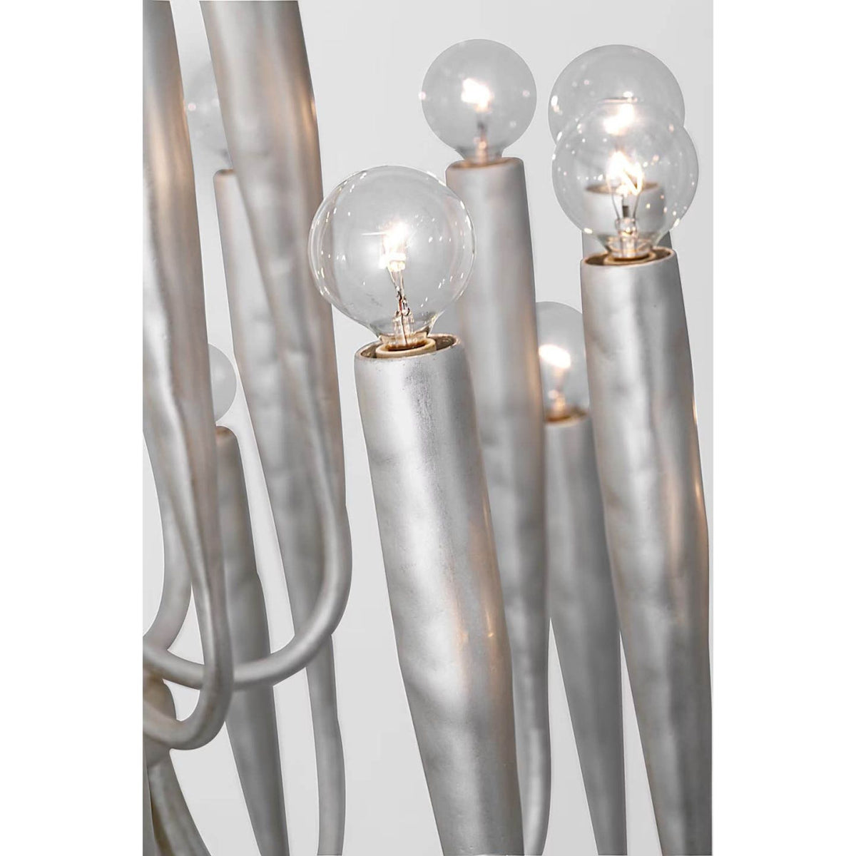 Julie Neill Acadia 30" Medium Chandelier in Burnished Silver Leaf W30" x H34"
