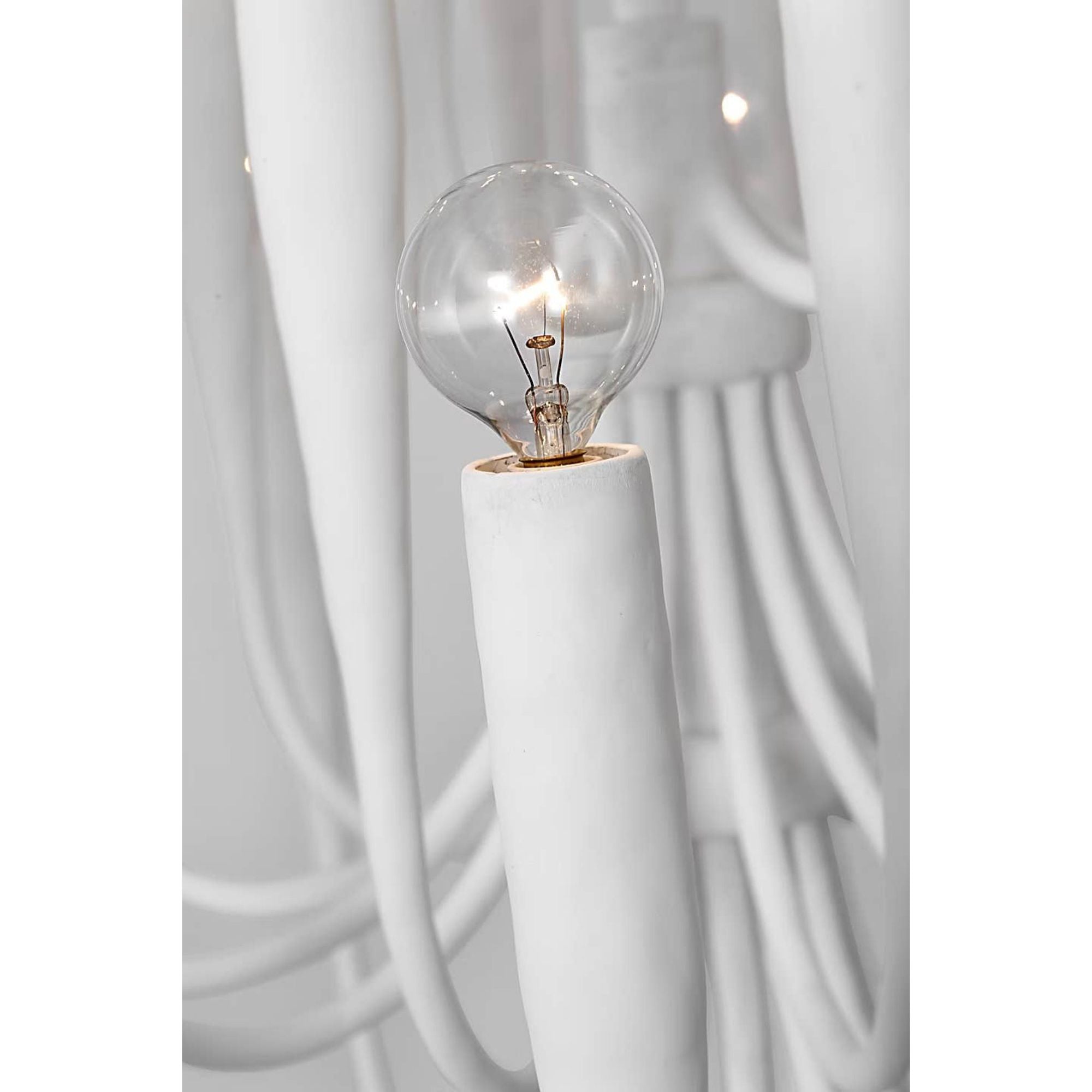 Julie Neill Acadia 30" Medium Chandelier in Plaster White W30" x H34"