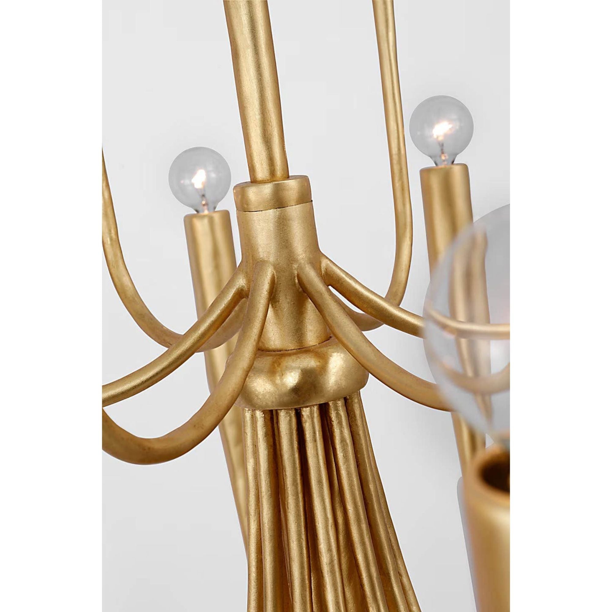 Julie Neill Acadia 52" Grande Chandelier in Antique Gold Leaf W52" x H67"