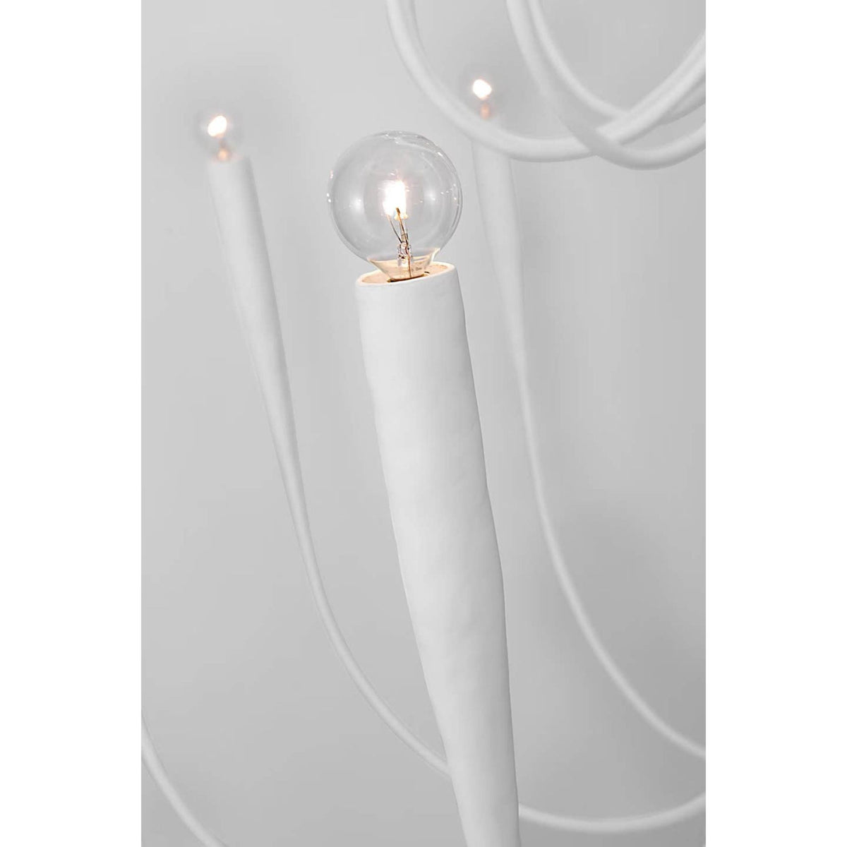 Julie Neill Acadia 52" Grande Chandelier in Plaster White W52" x H67"