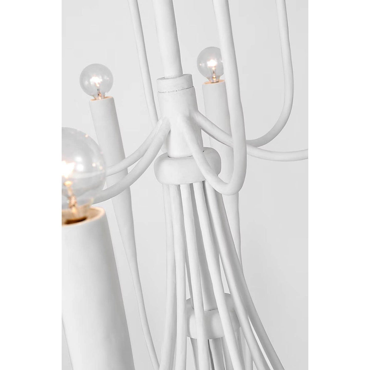 Julie Neill Acadia 52" Grande Chandelier in Plaster White W52" x H67"