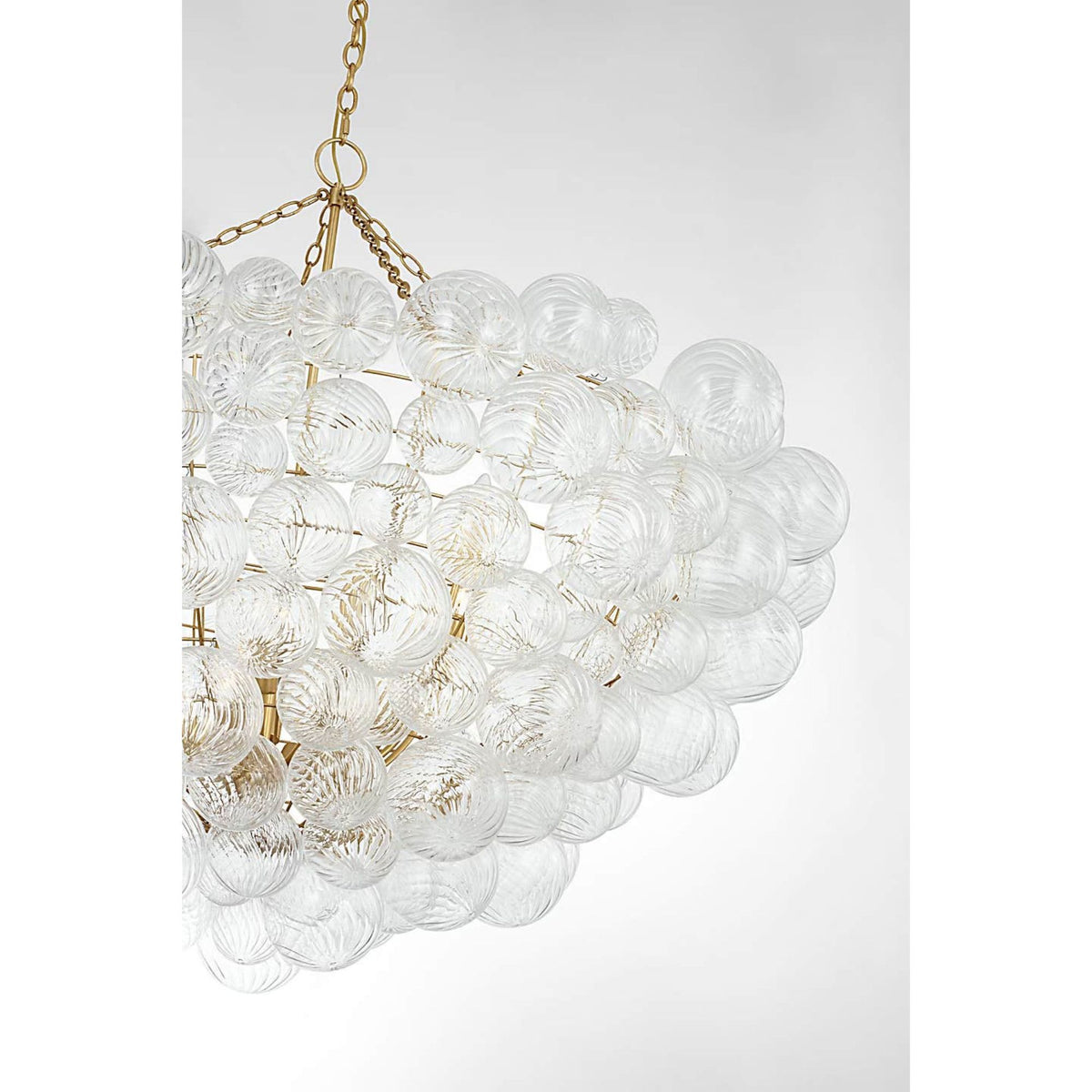 Julie Neill Talia 56" Chandelier in Gild and Clear Swirled Glass W56.25" x H44.25"