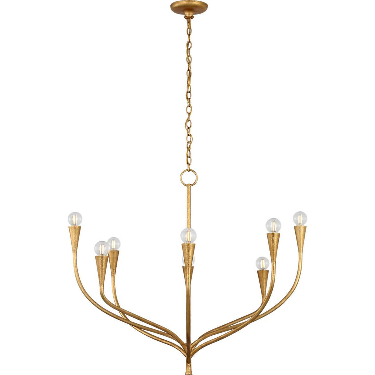 Julie Neill Marini 33" Chandelier in Antique Gold Leaf W32.75" x H28.5"