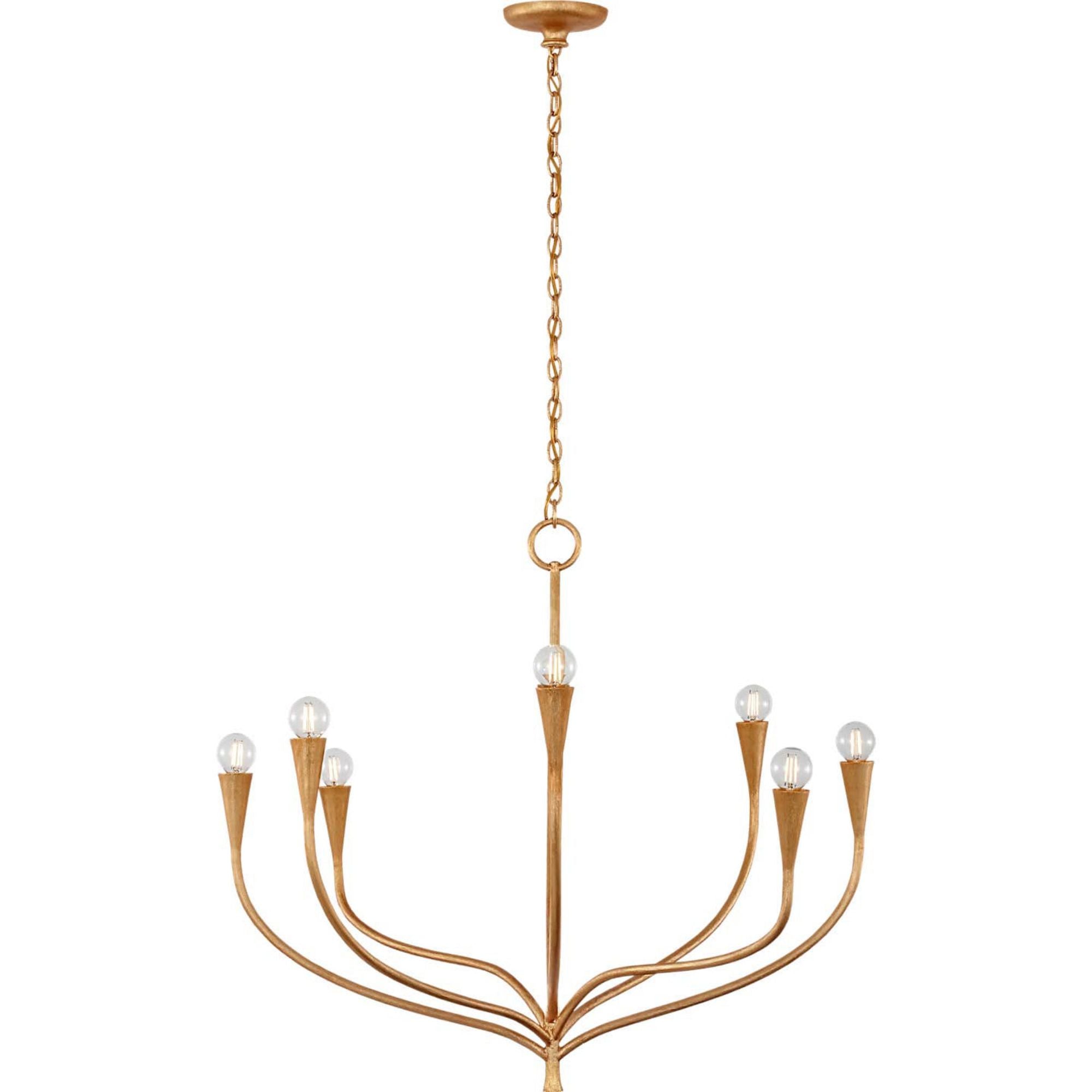 Julie Neill Marini 33" Chandelier in Antique Gold Leaf W32.75" x H28.5"