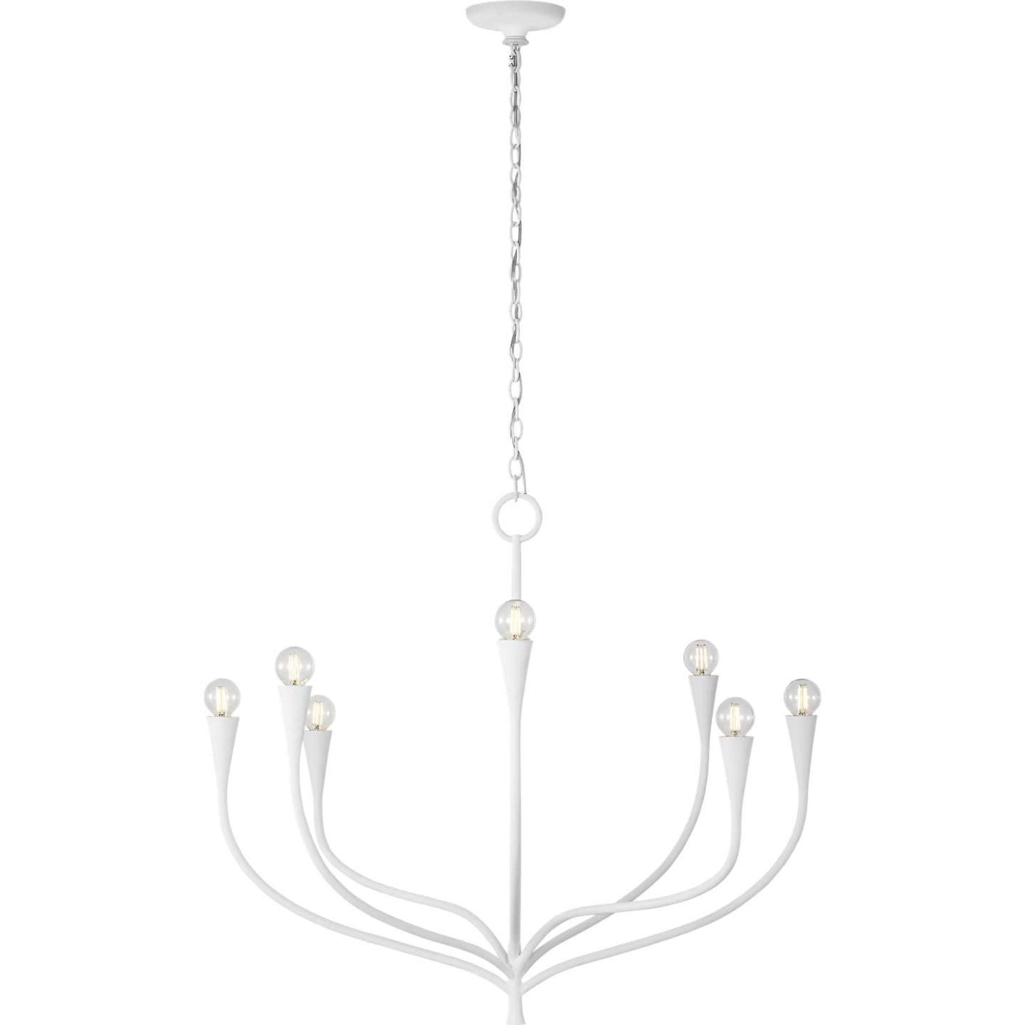 Julie Neill Marini 33" Chandelier in Plaster White W32.75" x H28.5"