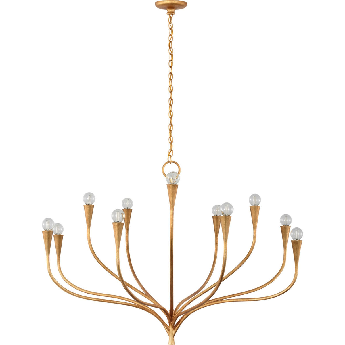 Julie Neill Marini 43" Chandelier in Antique Gold Leaf W43.25" x H29.75"