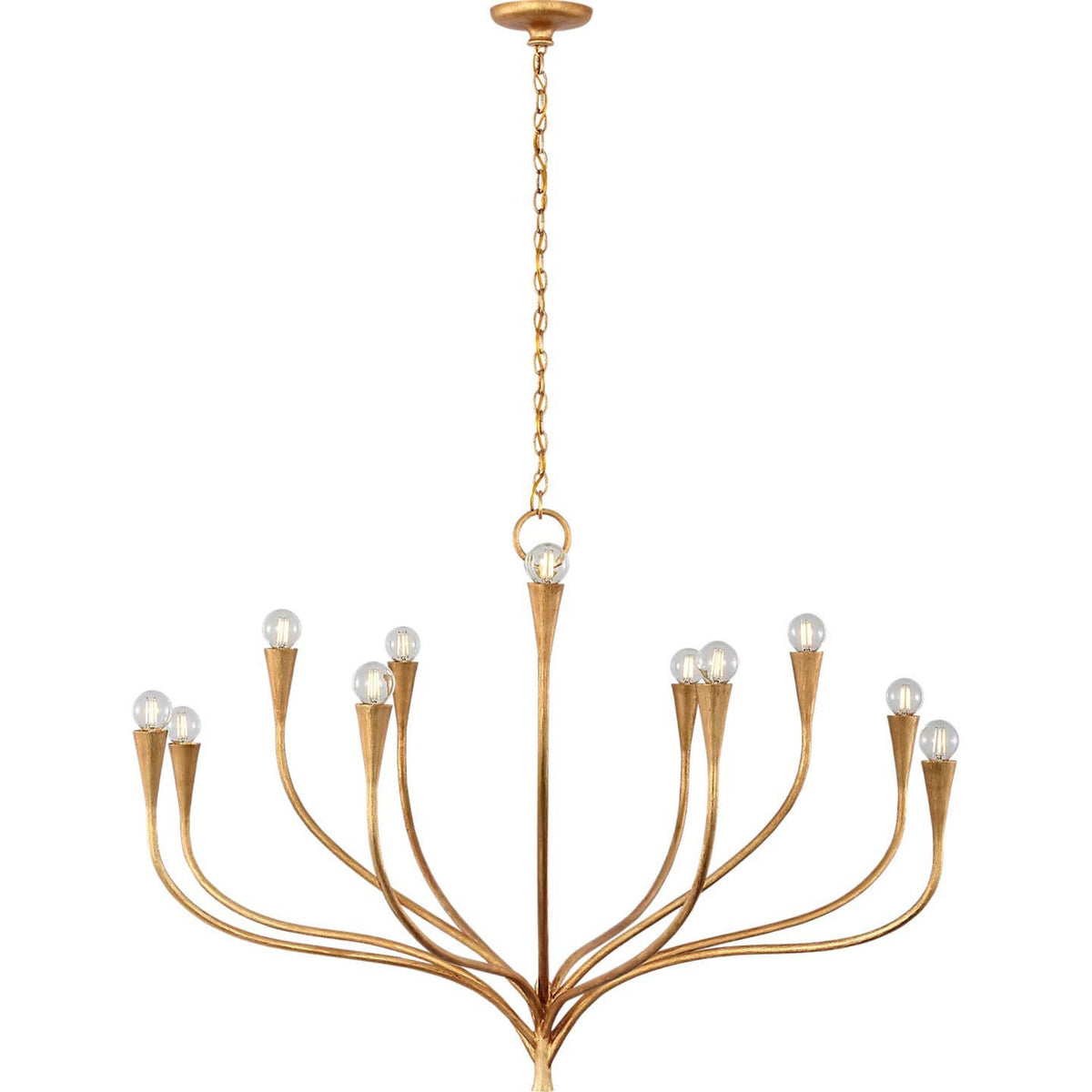 Julie Neill Marini 43" Chandelier in Antique Gold Leaf W43.25" x H29.75"
