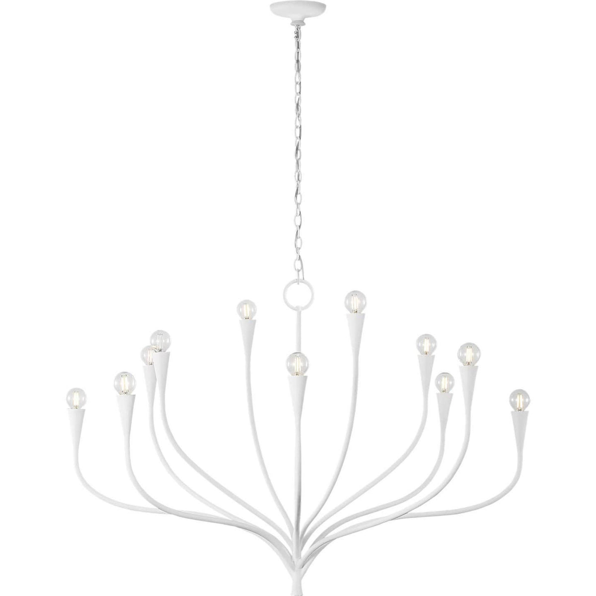 Julie Neill Marini 43" Chandelier in Plaster White W43.25" x H29.75"