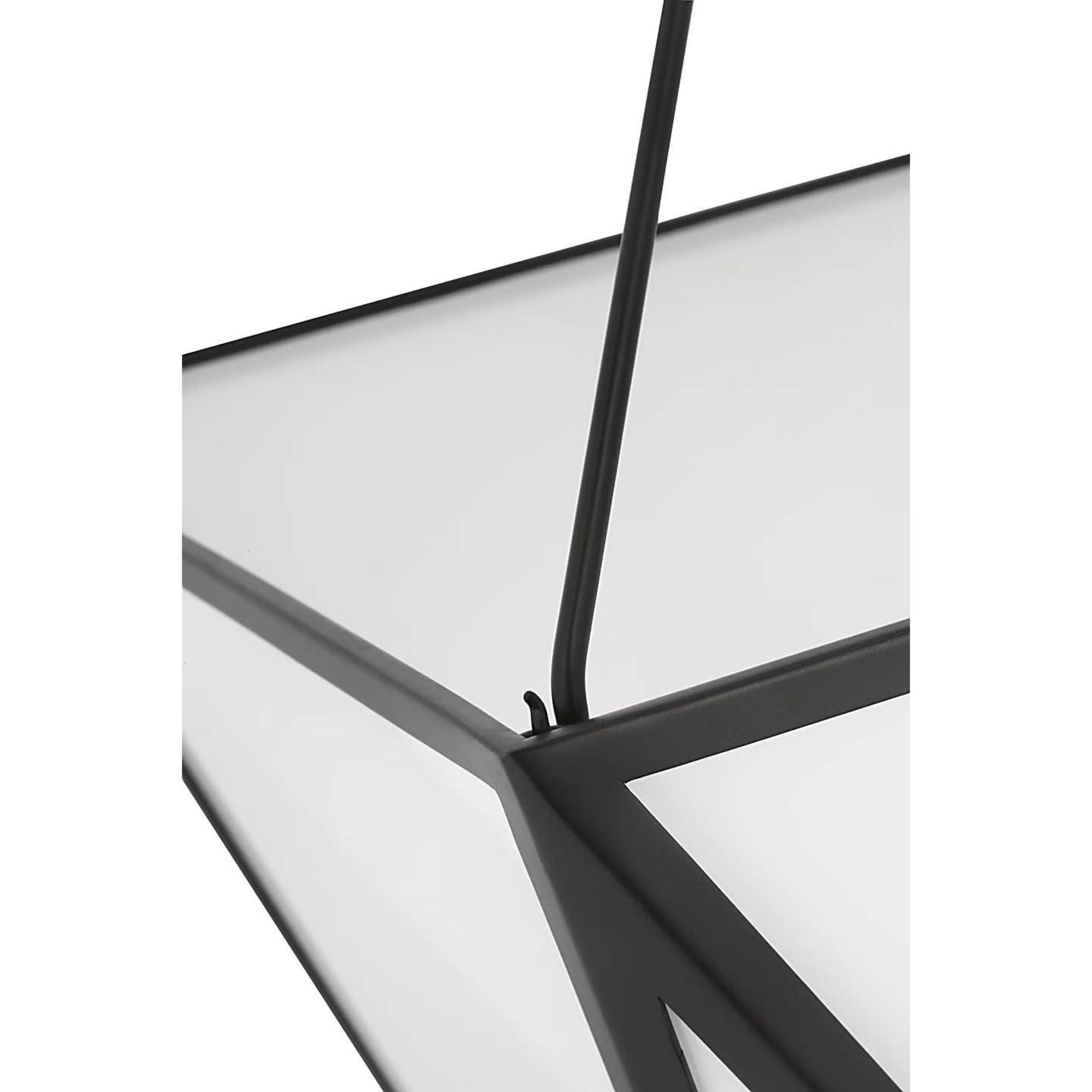 Julie Neill Lorino 17" Tapered Lantern in Modern Iron with White Glass W17"