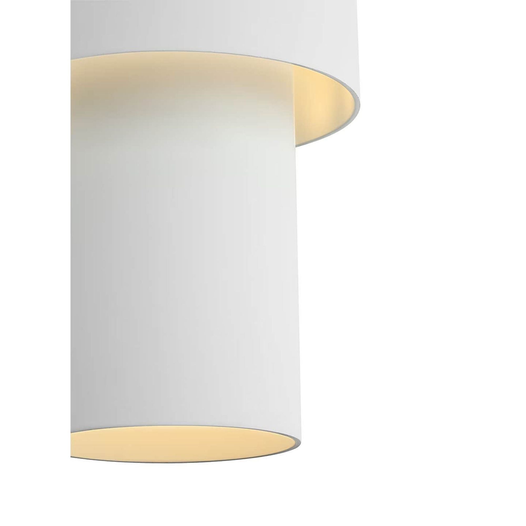 Julie Neill Chalmette 6" Layered Pendant in Plaster White W6"