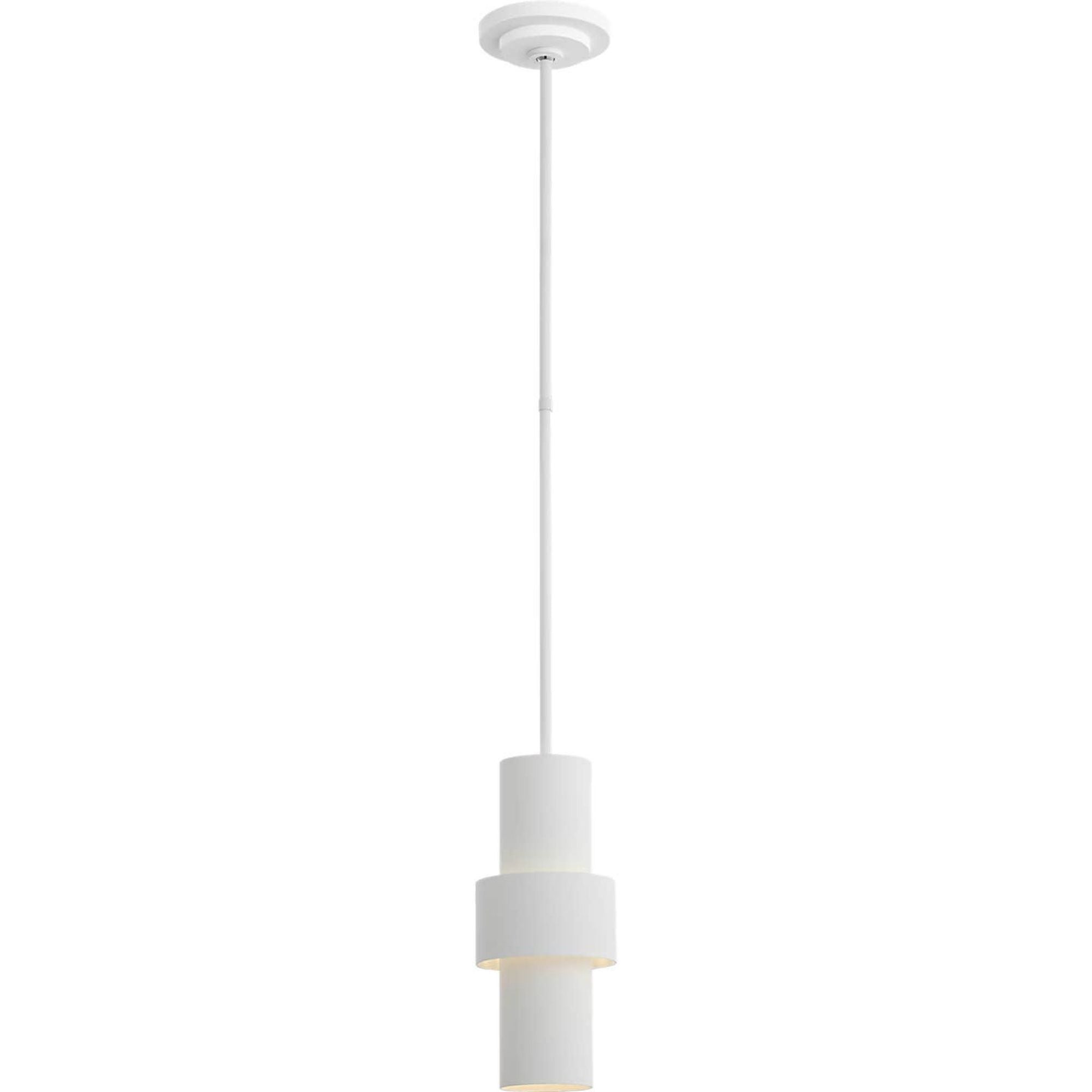 Julie Neill Chalmette 6" Layered Pendant in Plaster White W6"