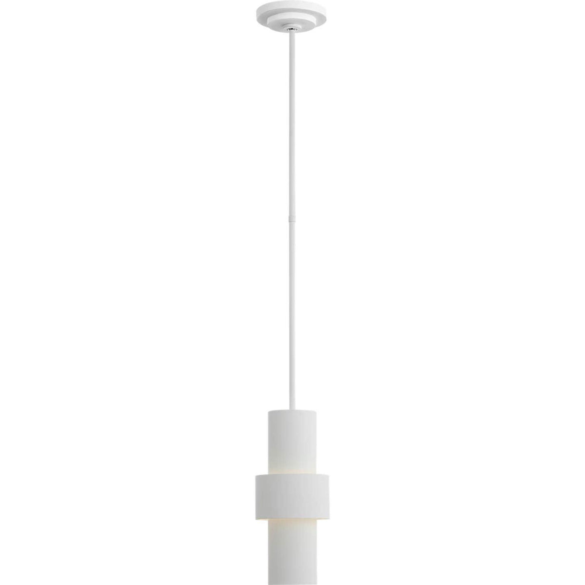 Julie Neill Chalmette 6" Layered Pendant in Plaster White W6"