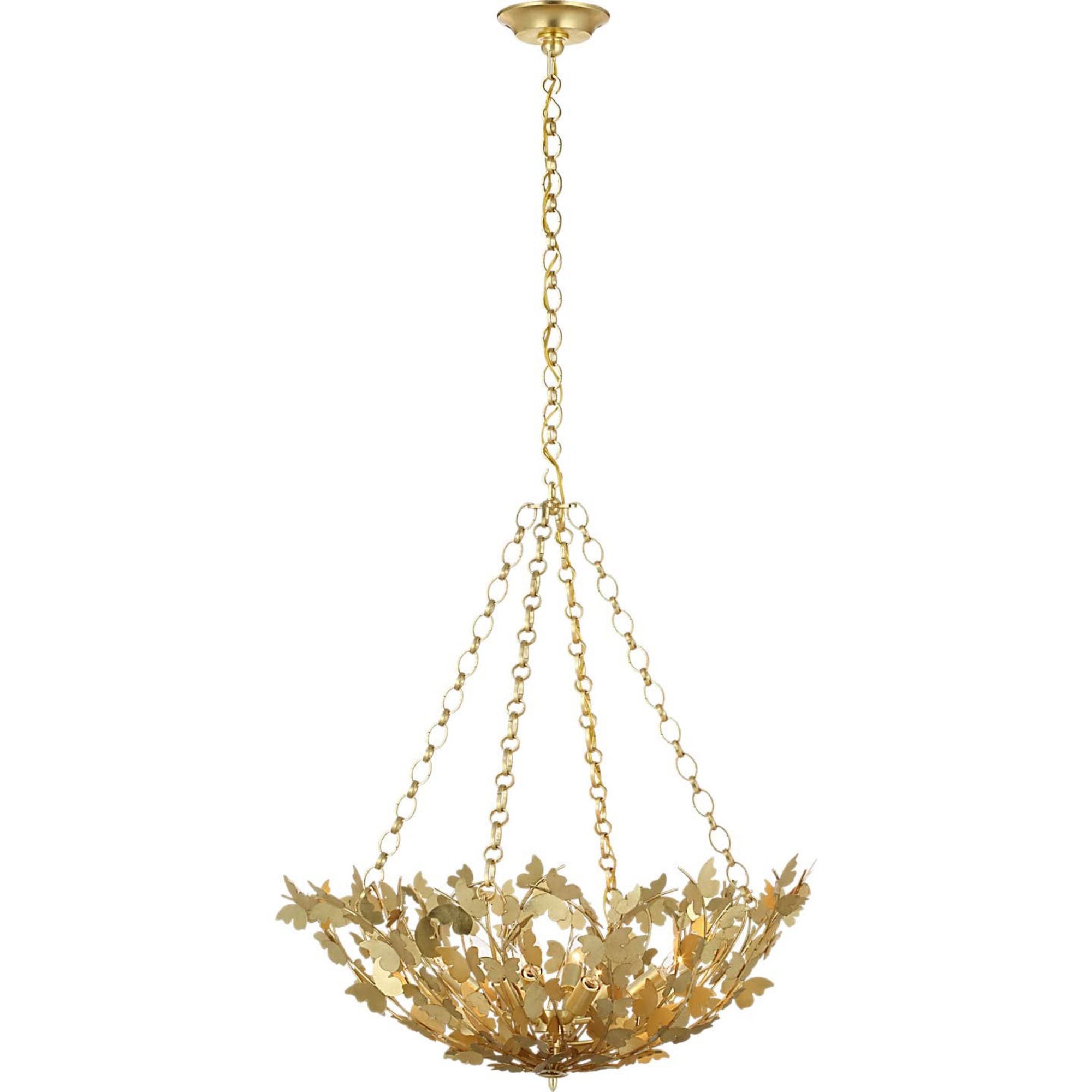 Julie Neill Farfalle 30" Basket Chandelier in Gild W29.25" x H31.25"
