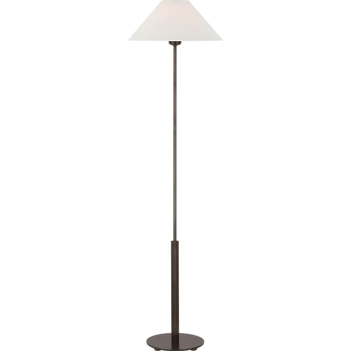 J. Randall Powers Hackney Cordless Floor Lamp in Bronze with Linen Shade W14" x H52.25"