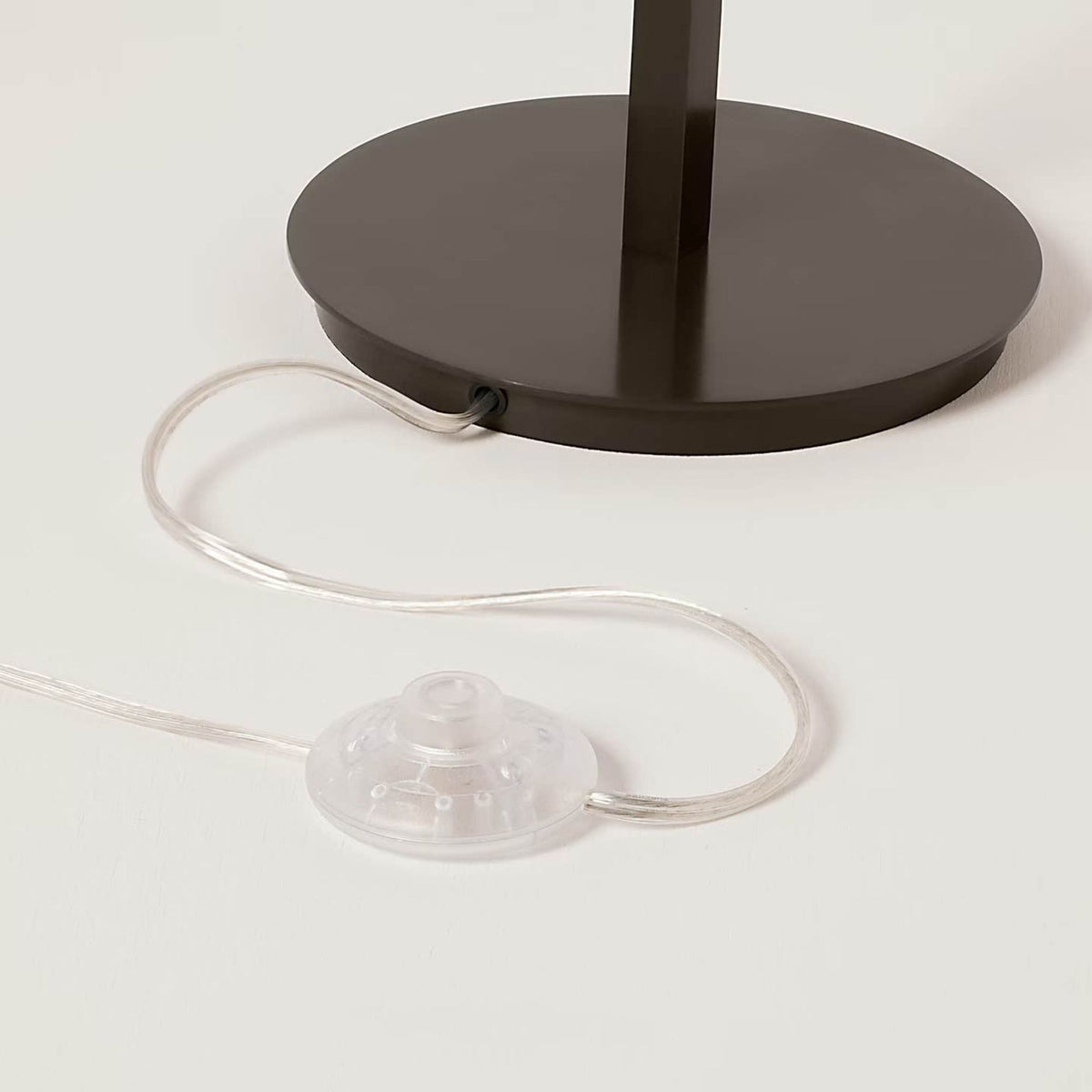 J. Randall Powers Hackney Bridge Arm Floor Lamp in Bronze with Linen Shade W11.75" x H52.5" x E17"