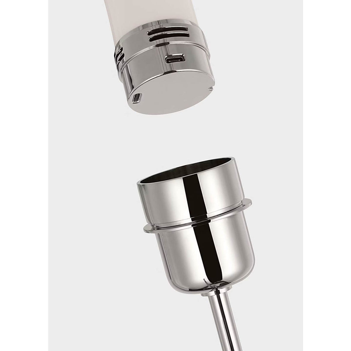 J. Randall Powers Hackney Cordless Bridge Arm Floor Lamp in Polished Nickel with Linen Shade W11.75" x H52.5" x E17"