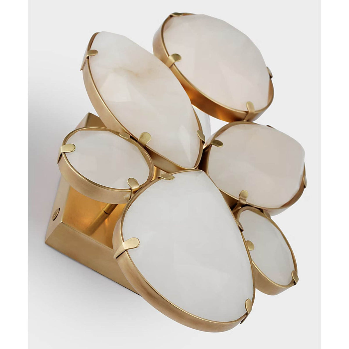 kate spade new york Lloyd Small Jeweled Sconce in Soft Brass with Alabaster W6" x H10" x E3.5"