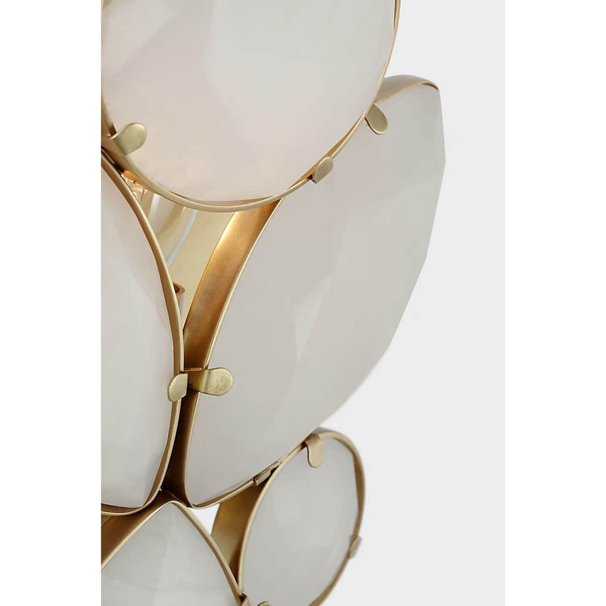 kate spade new york Lloyd Small Jeweled Sconce in Soft Brass with Alabaster W6" x H10" x E3.5"