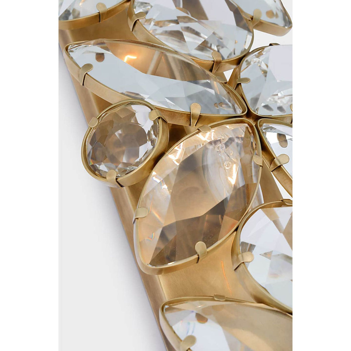 kate spade new york Lloyd 33" Sconce in Soft Brass with Crystal W7.25" x H33.25" x E4"
