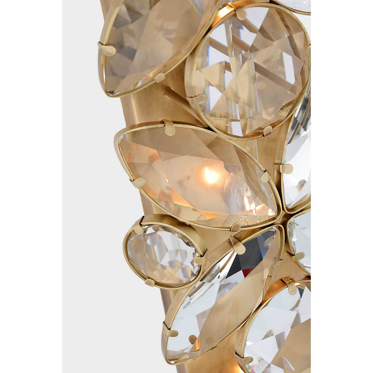 kate spade new york Lloyd 33" Sconce in Soft Brass with Crystal W7.25" x H33.25" x E4"