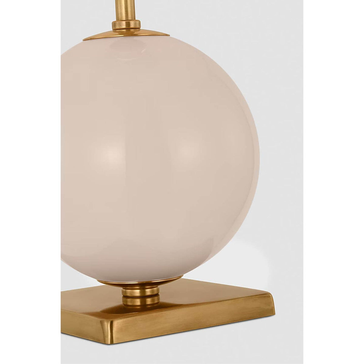 kate spade new york Elsie Small Table Lamp in Blush Painted Glass with Linen Shade W10" x H20.5"