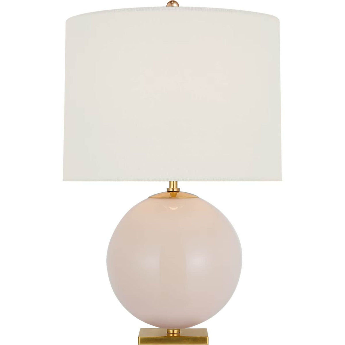kate spade new york Elsie Cordless Table Lamp in Blush with Linen Shade W16" x H25.75"