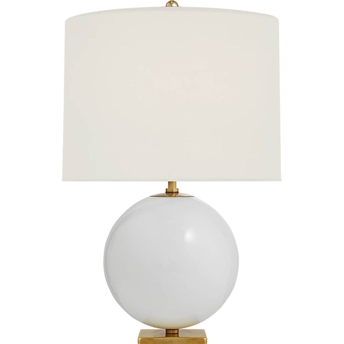 kate spade new york Elsie Cordless Table Lamp in Cream with Linen Shade W16" x H25.75"