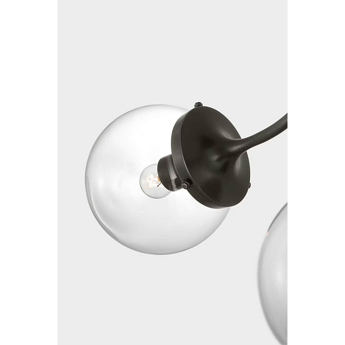 kate spade new york Prescott Medium Semi-Flush Mount in Bronze with Clear Glass W18" x H14.25"