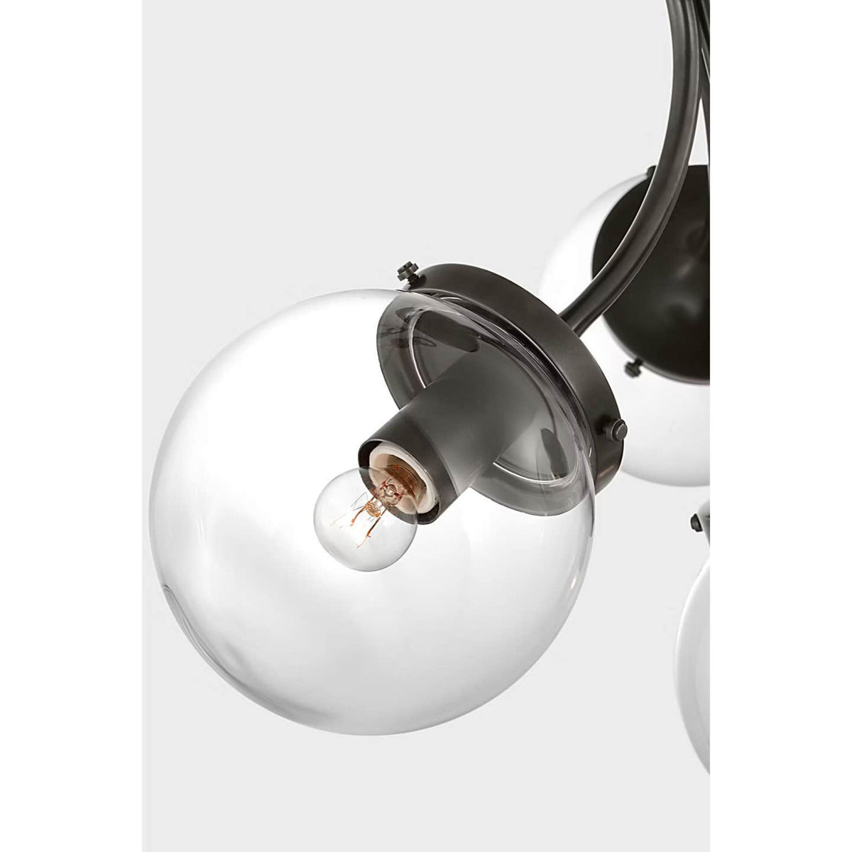 kate spade new york Prescott Medium Semi-Flush Mount in Bronze with Clear Glass W18" x H14.25"