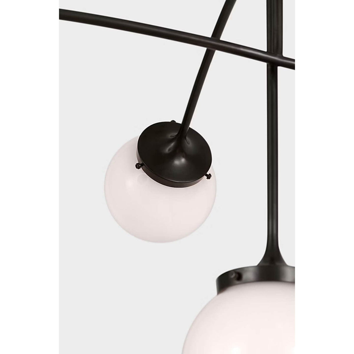 kate spade new york Prescott Medium Mobile Chandelier in Bronze with White Glass W40.75"