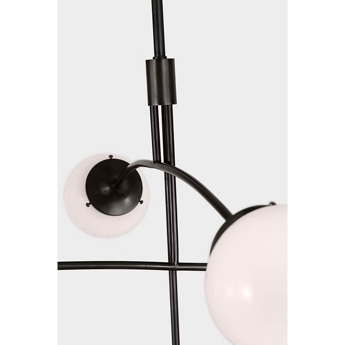 kate spade new york Prescott Medium Mobile Chandelier in Bronze with White Glass W40.75"