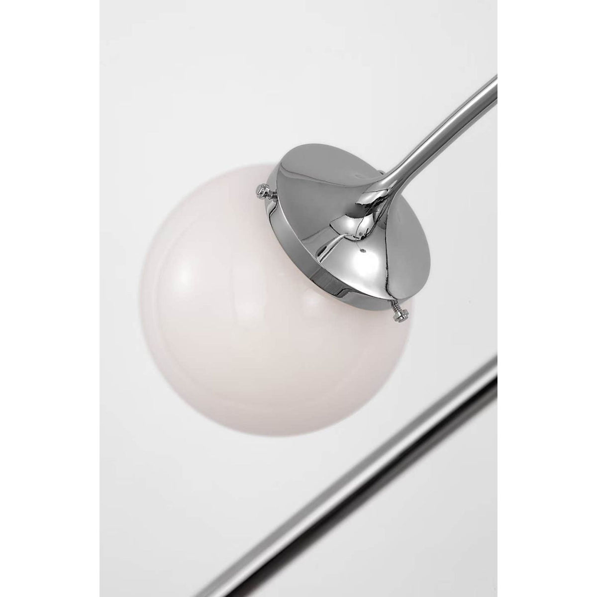 kate spade new york Prescott 62" Linear Chandelier in Polished Nickel with White Glass W16.5" x 63"