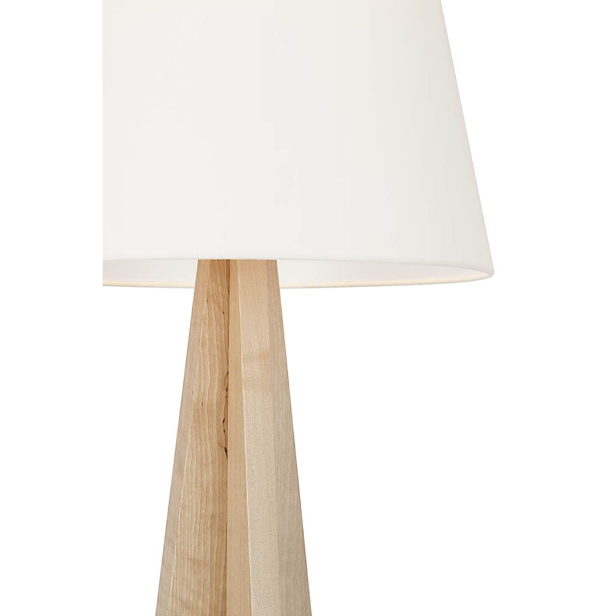 Kelly Wearstler Crue 66" Floor Lamp in Natural Maple with Linen Shade W20" x H65.5"