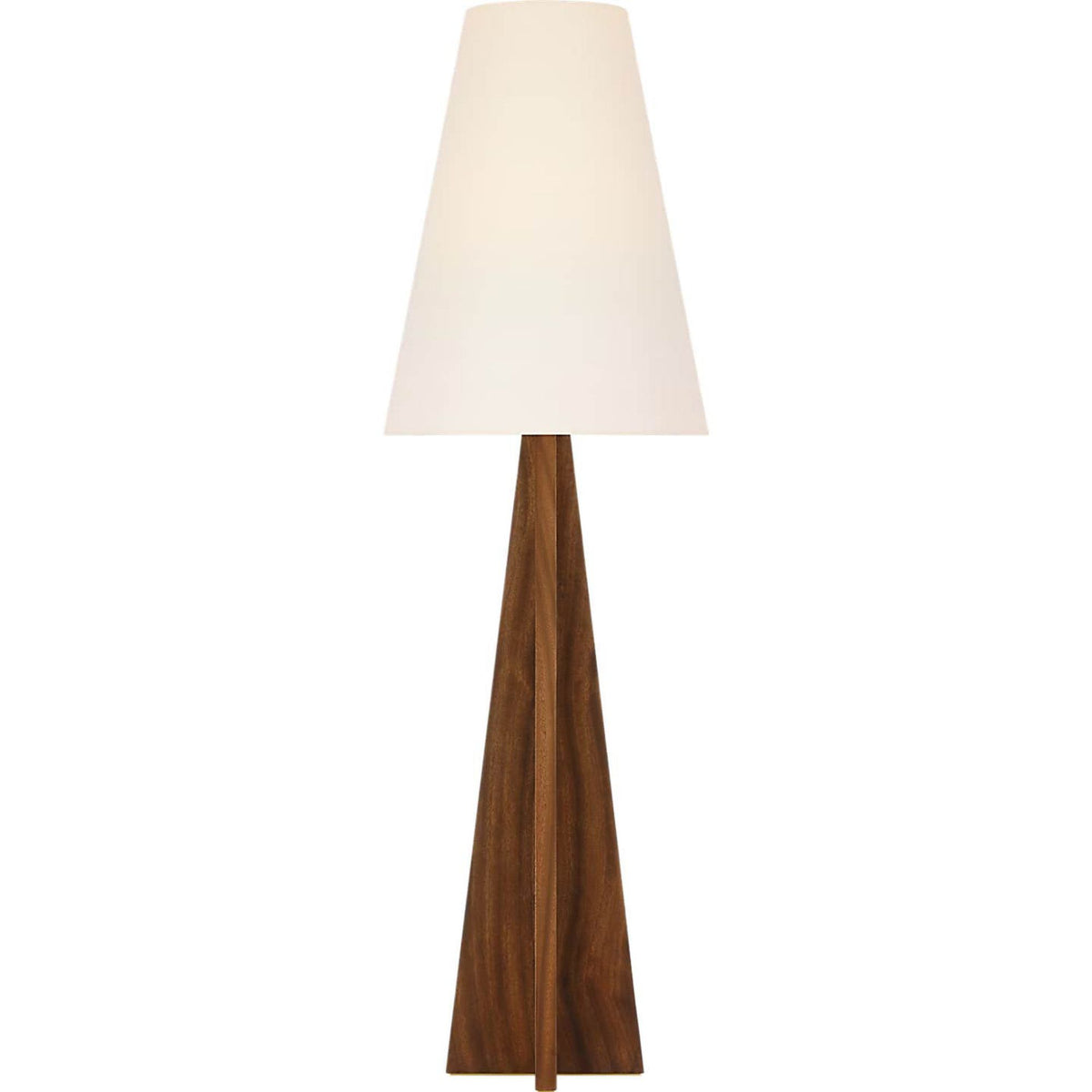 Kelly Wearstler Crue 66" Floor Lamp in Natural Walnut with Linen Shade W20" x H65.5"