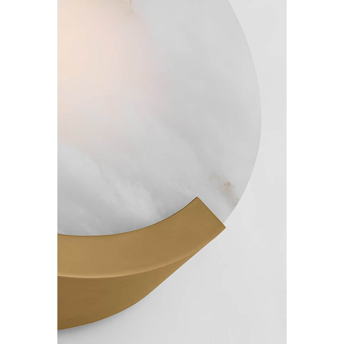 Kelly Wearstler Melange 13" Sconce in Antique-Burnished Brass with Alabaster W12.75" x H13" x E3.5"