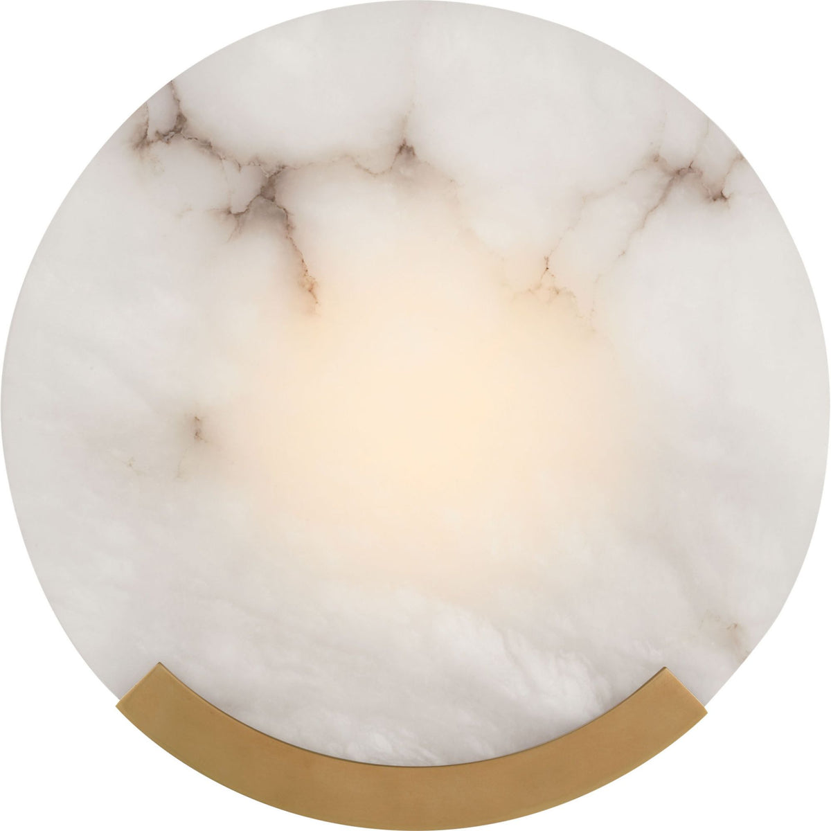 Kelly Wearstler Melange 13" Sconce in Antique-Burnished Brass with Alabaster W12.75" x H13" x E3.5"