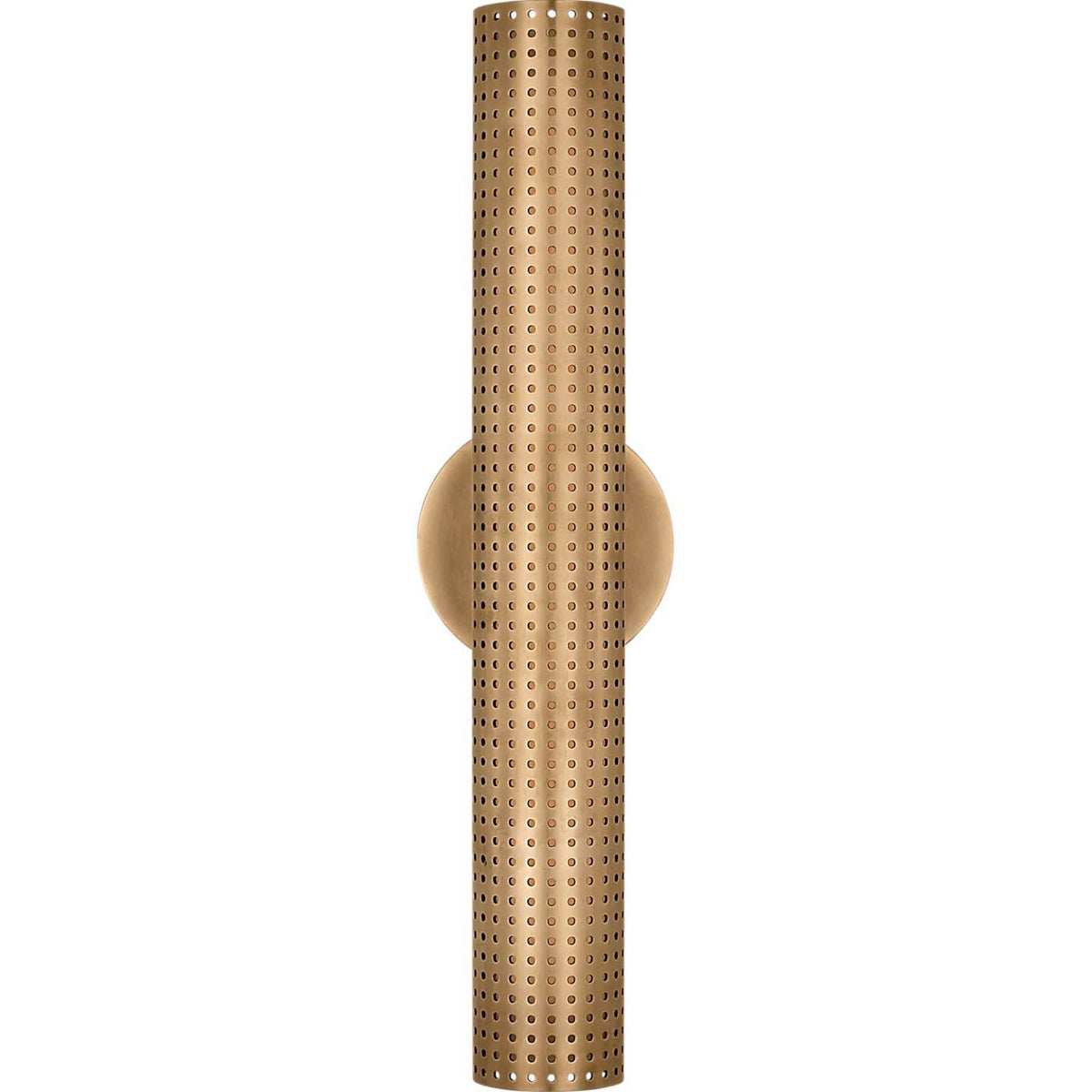 Kelly Wearstler Precision 18" Bullet Sconce in Antique-Burnished Brass with White Glass W4.5" x H18" x E4"