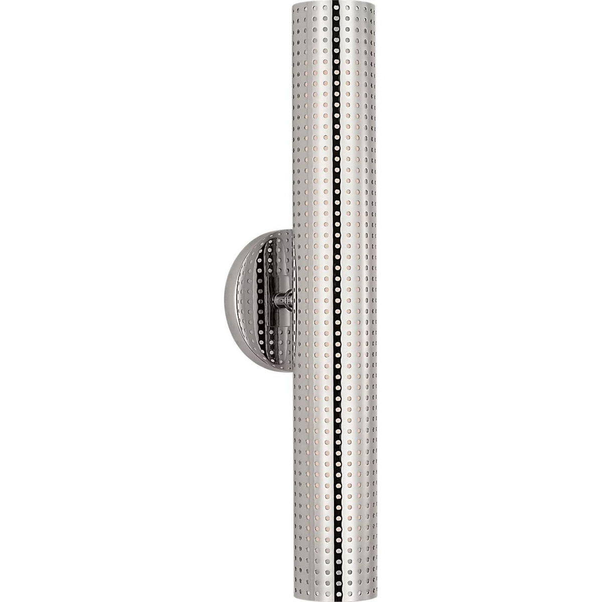 Kelly Wearstler Precision 18" Bullet Sconce in Polished Nickel with White Glass W4.5" x H18" x E4"