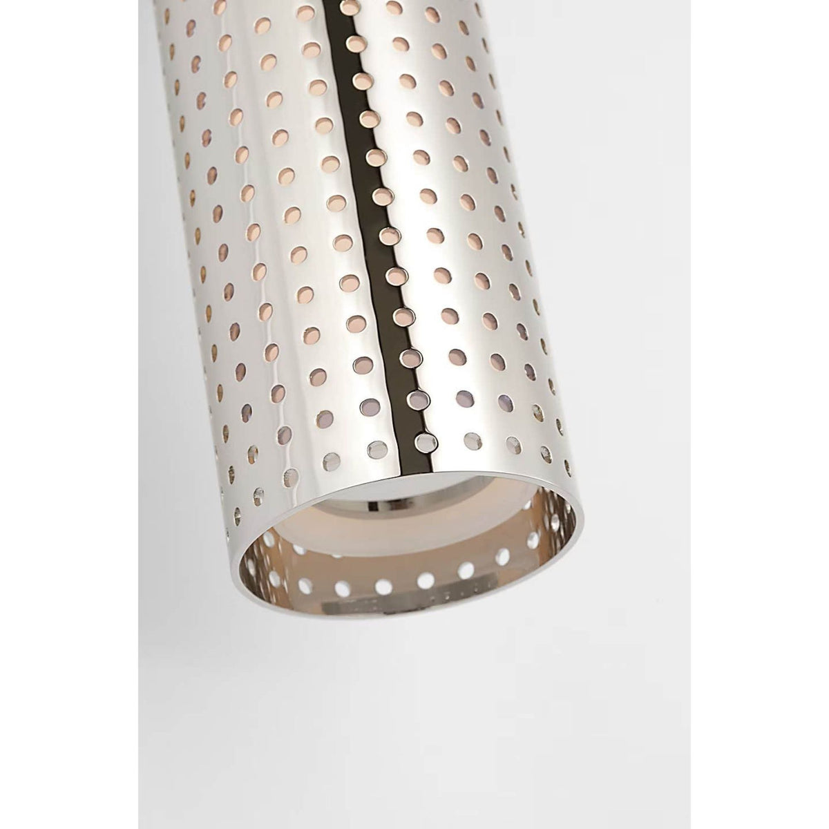 Kelly Wearstler Precision 18" Bullet Sconce in Polished Nickel with White Glass W4.5" x H18" x E4"