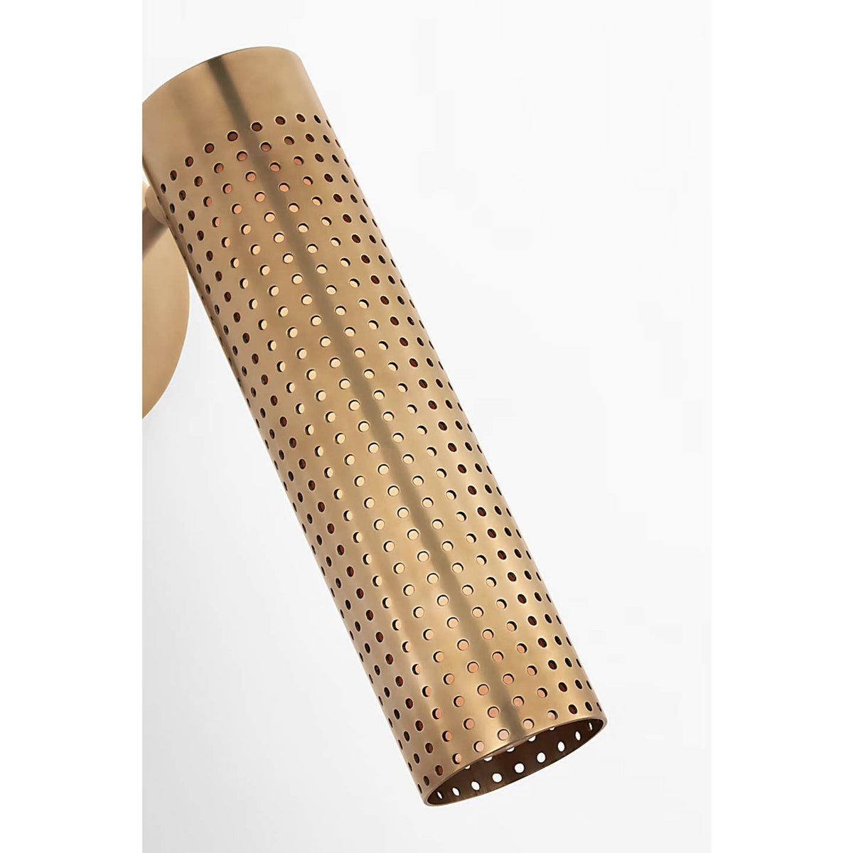 Kelly Wearstler Precision 12" Articulating Sconce in Antique-Burnished Brass with White Glass W4.5" x H9" - 11.5" x E6.75" - 11.75"