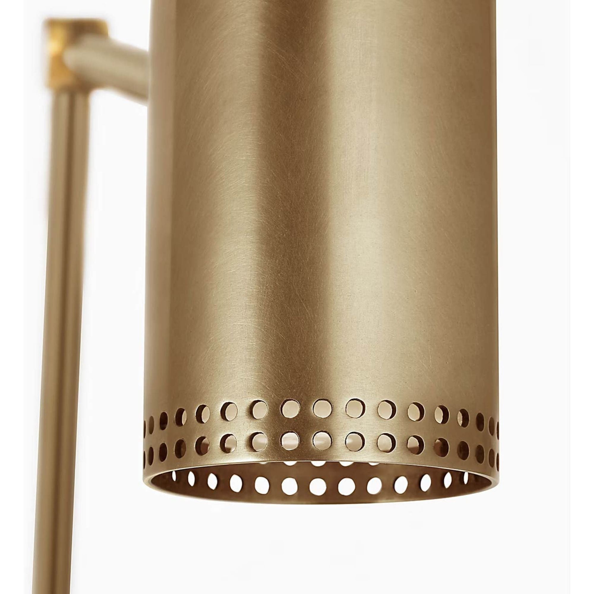 Kelly Wearstler Precision 5" Double Library Light in Antique-Burnished Brass with White Glass W4.5" x H10.25" - 13.5" x E15" - 22.5"