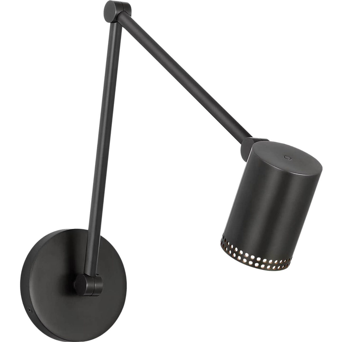 Kelly Wearstler Precision 5" Double Library Light in Bronze with White Glass W4.5" x H10.25" - 13.5" x E15" - 22.5"