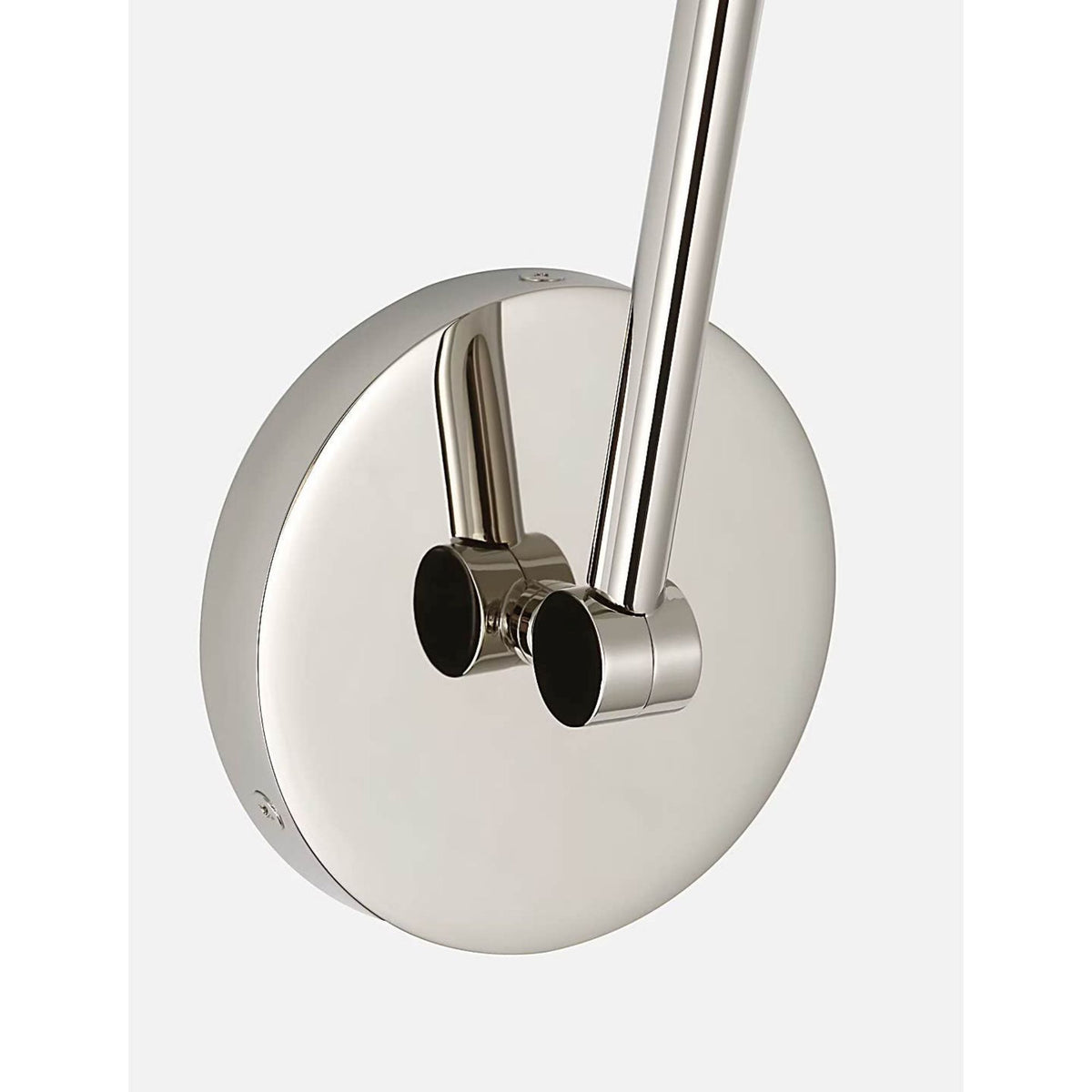 Kelly Wearstler Precision 5" Double Library Light in Polished Nickel with White Glass W4.5" x H10.25" - 13.5" x E15" - 22.5"