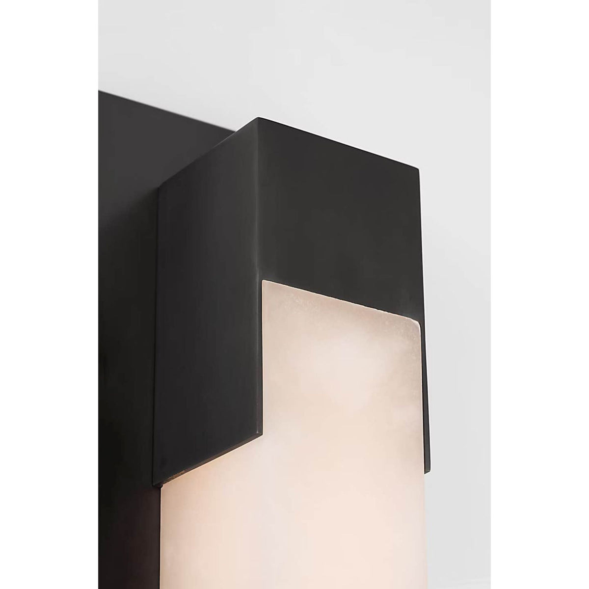 Kelly Wearstler Covet 21" Bracketed Bath Light in Bronze with Alabaster W4.5" x H21.25" x E2.75"
