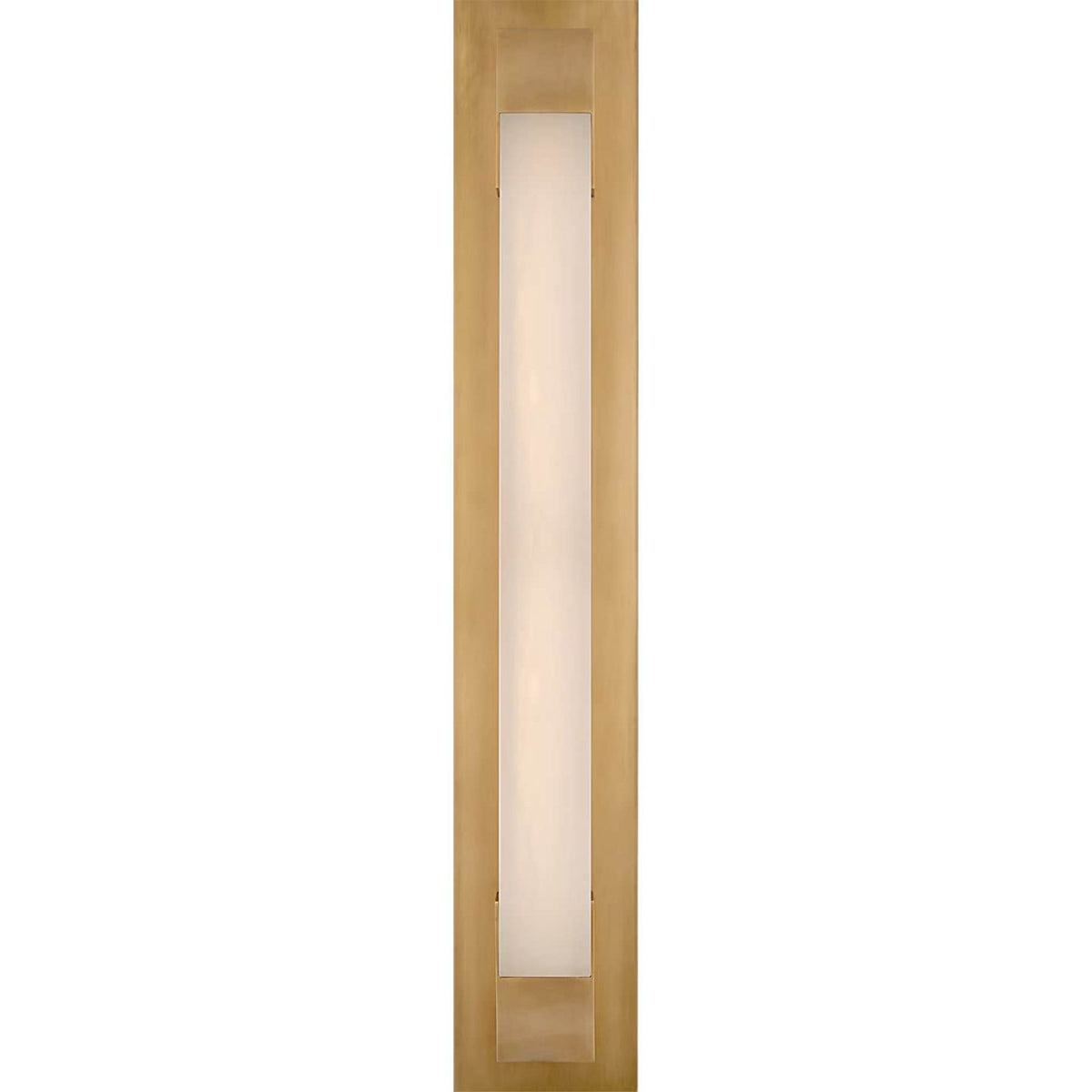 Kelly Wearstler Covet 26" Bracketed Bath Light in Antique-Burnished Brass with Alabaster W4.5" x H26.25" x E2.75"