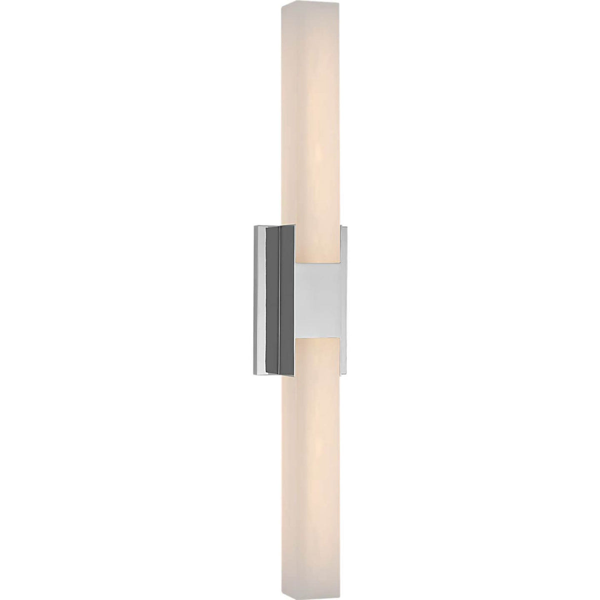Kelly Wearstler Covet 28" Double Bath Light in Polished Nickel with Alabaster W4.5" x H27.5" x E2.75"