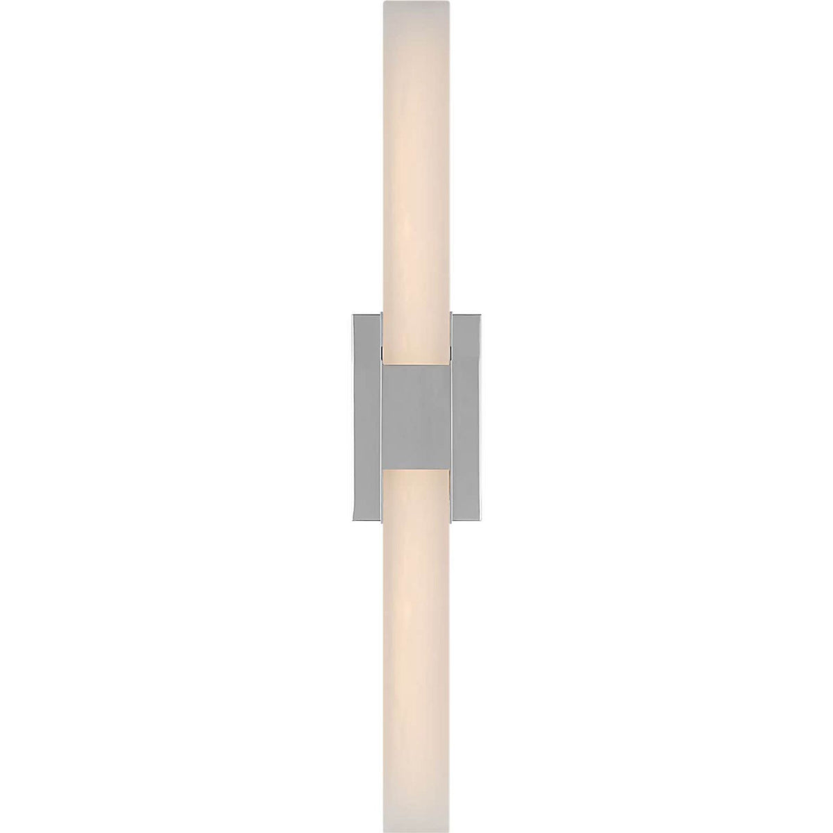Kelly Wearstler Covet 28" Double Bath Light in Polished Nickel with Alabaster W4.5" x H27.5" x E2.75"